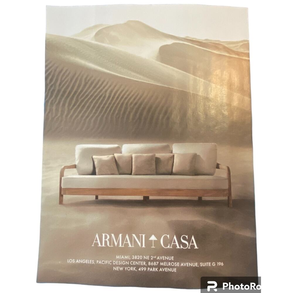 Armani Casa Print Ad Campaign Spring 2024 8x10 Ready To Frame Original Magazine